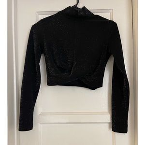Black Glittery long sleeve top